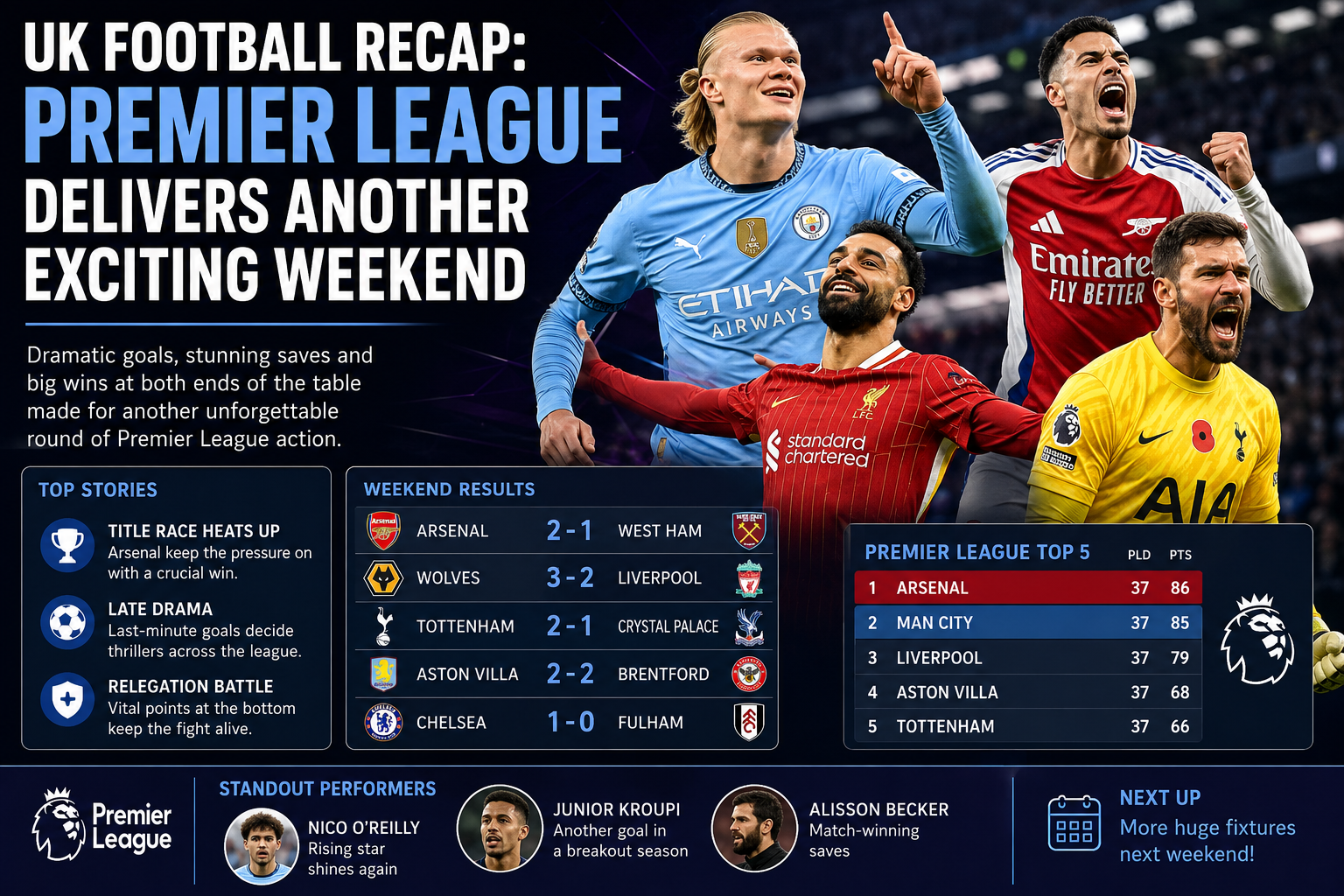 UK Football Recap: Premier League Delivers Another Exciting Weekend